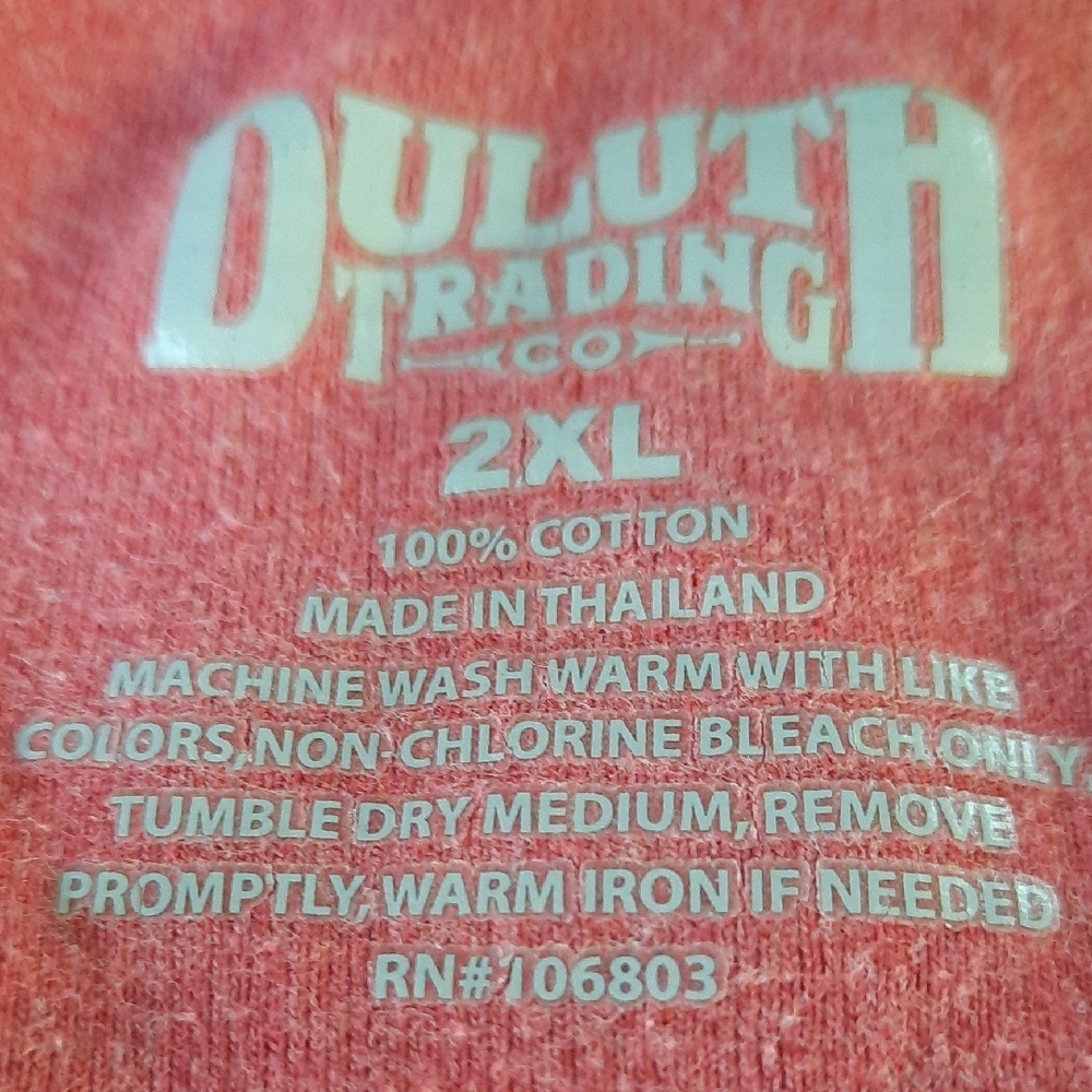 Duluth Trading Co Red Long Sleeve T-Shirt - Picture 5 of 6